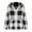 Black B, variant on Edvintorg Crop Jackets for Women Fashion Plaid Printed Long Sleeve Lapel Outerwear with Zipper Fall Winter Trendy Casual Shorts Coat