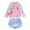 A90-Light Pink, variant on Hessimy Girls Two Piece Swimsuits Bikini Bathing Suit for Kids Hawaiian Swimwear Set（Pink,9-10 Years)