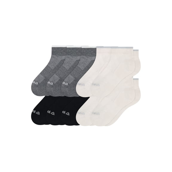 Reebok Women’s Cushion Ankle Socks with Waffle Mesh, 10 Pack, Size 4-10