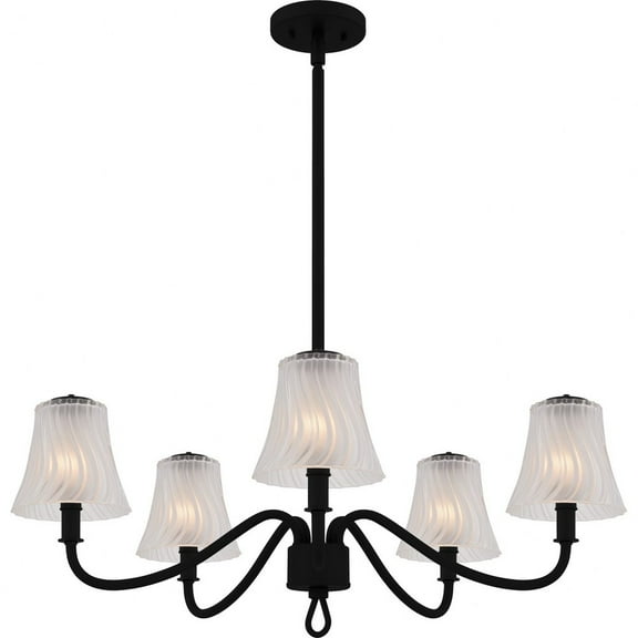 MCK5030MBK-Quoizel Lighting-McKinney - 5 Light Chandelier-11.5 Inch Tall and 29.5 Inch Wide-Matte Black Finish