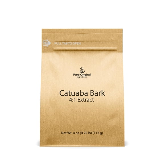 PURE ORIGINAL INGREDIENTS Catuaba Bark Extract, 4 oz, 4:1 Extract, Fine Powder, Dietary Supplement
