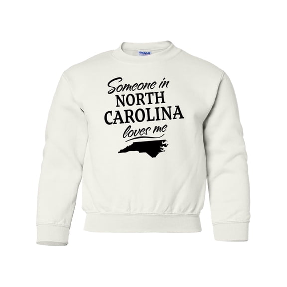 Inktastic Someone in North Carolina Loves Me Youth Sweatshirt