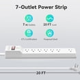 thumbnail image 2 of Protector contra sobretensiones, cable PLUGTUL de 7 salidas y 20 pies, 2 of 9