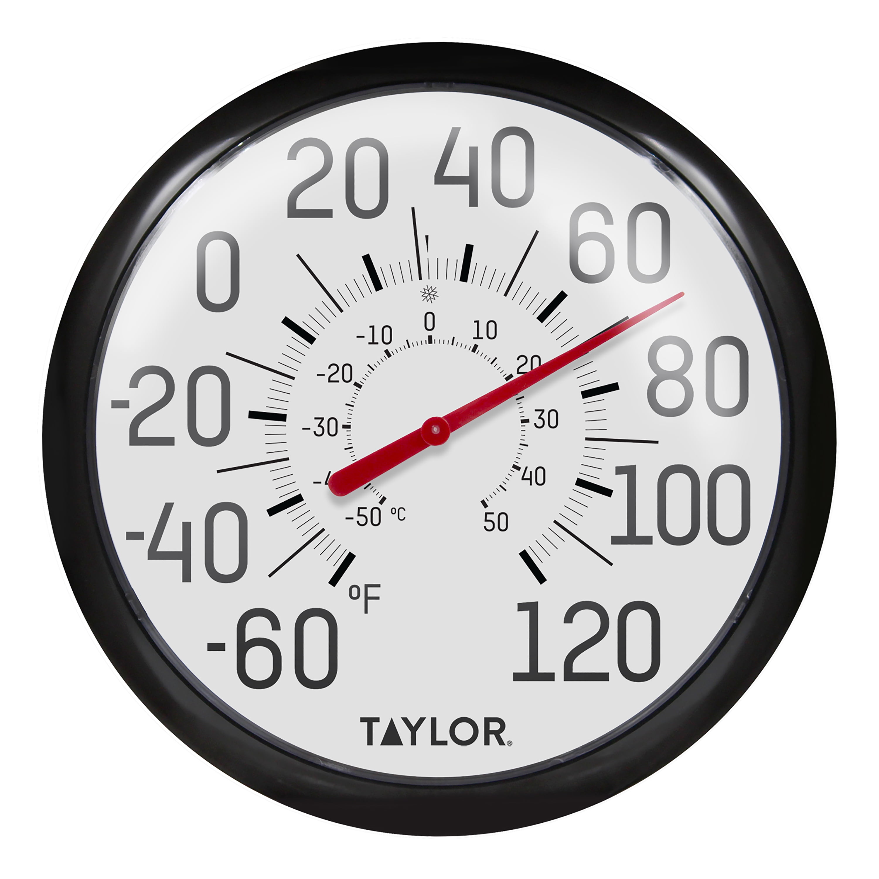 Taylor 13.25" Dial Thermometer, Black