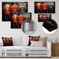 thumbnail image 4 of Designart "Vibrant Red African Masks II" African Tribes Metal Art Print, 4 of 5