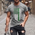 thumbnail image 2 of Besolor T-Shirts de la Saint-Patrick pour Hommes Imprimés Col Rond Manches Courtes Hauts Décontractés Été Blouse Graphique Tees, 2 of 4