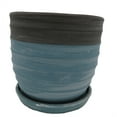 thumbnail image 2 of Sylvan Ceramic Planter with Attached Saucer - Cornflower - 5.5" x 5.5", 2 of 4