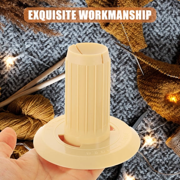 HEANUJJ Portable Yarn Winder Set, 2 Pieces Yellow Plastic Handheld Thread Holder for Knitting and Crochet