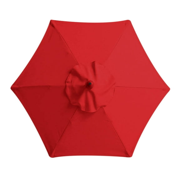 IMossad 9ft 8-Rib Red Top Outdoor Patio Umbrella Replacement Canopy