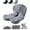 Gray, variant on Orthopedic Cushion, Ergonomic Orthopedic Cushion for Tailbone Pain Relief, with Memory Foam, Car Seat Cushion with Waist Support, Non-Slip, Breathable, Washable Cover (Black)