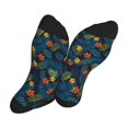 thumbnail image 5 of Pofeuu Hawaiian Style Print Crew Socks, Adult Running Hiking Socks for Youth and Adult, 5 of 7