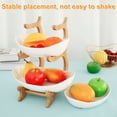 thumbnail image 4 of ZTOO2 Tier/3 Tier Ceramic Fruit Bowl with Stand for Kitchen Counter Large Capacity Fruit Ceramic Basket Decorative Fruit Tray Holder  for Fruit Vegetable Dessert, 4 of 10