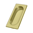 thumbnail image 2 of Deltana FP4134U3 Flush Pull; Large; 4" x 1-5/8" x 3/8"; Bright Brass Finish, 2 of 2