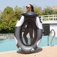 thumbnail image 4 of Swimming Chair Thicked PVC Colorful Swimming Ring Soft Sturdy for Beach Vacation, 4 of 9