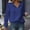Blue women fall cardigan with pockets a1, variant on Women Fall Winter Collared Long Sleeve Zip Up Cardigan Tops Casual Basic Pullover Sweaters Dressy Knit Tops for Work Outdoor, Blue S