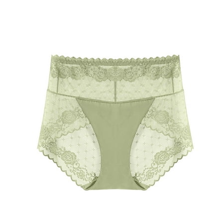 Summer Savings: Panty for Women  Ropa Interior de Algodón para Mujer  Women s Plus Size Solid Color Sexy Lace Underwear SOPATENOR Green L
