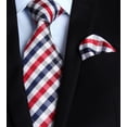 thumbnail image 7 of HISDERN Ties for Men Plaid Checked Mens Ties Pocket Square Tie Set Formal Business Wedding Neckties, 7 of 7