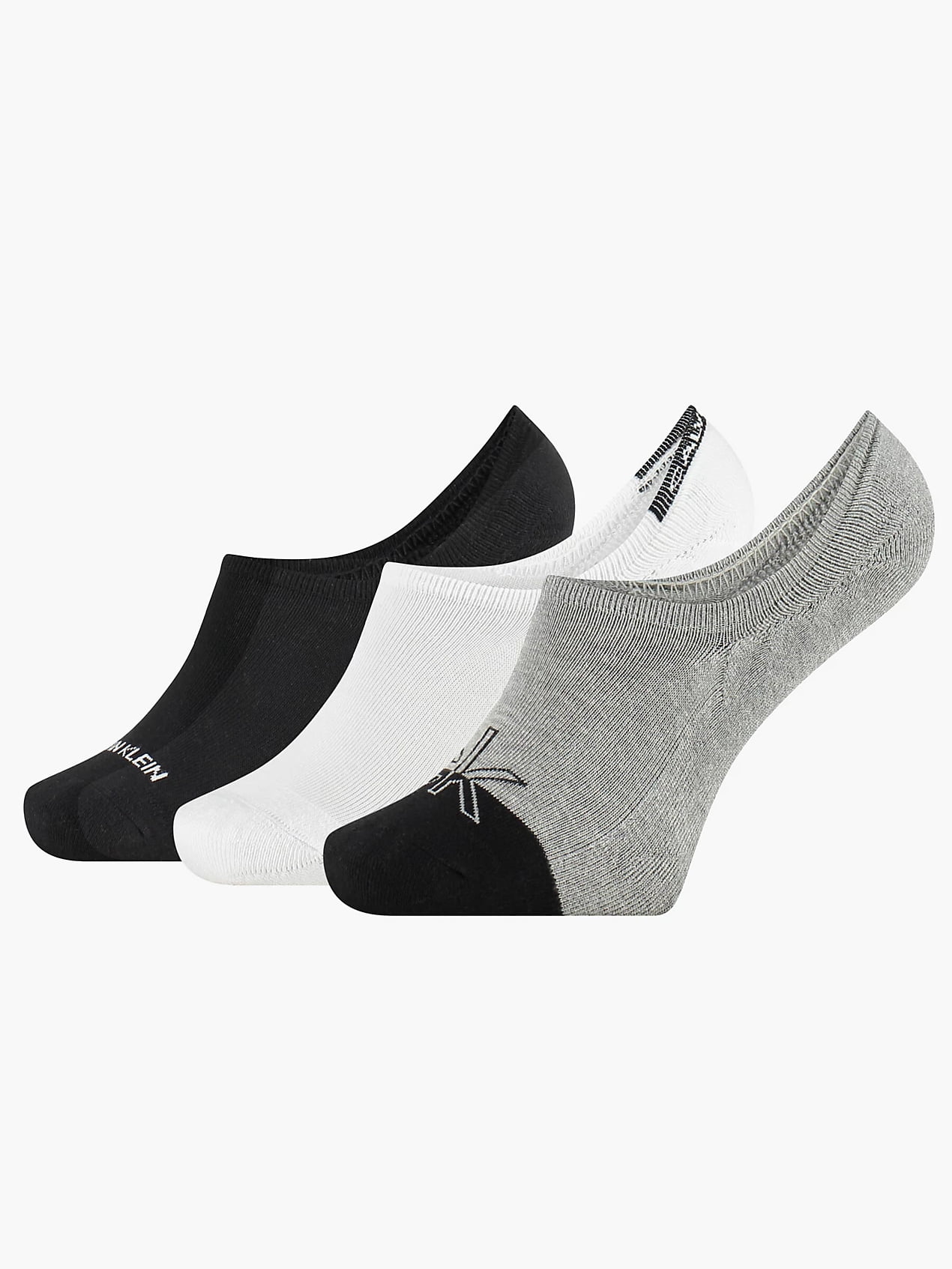 Calvin Klein Calvin Klein Ladies Logo  Black 3 Pairs Ankle Socks One Size 