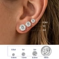 thumbnail image 5 of MomentWish 2 Carat Moissanite Studs Earrings S925 Sterling Silver Birthday Christmas Mother's Day Graduation Gifts for Women, 5 of 10