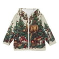 thumbnail image 5 of Favoffer Boys Girls Hooded Sweatshirt Long-Sleeve Zip-Up Pocket Casual Jacket Winter Lightweight Christmas Print Coat Toddler 4-12Y, 5 of 6