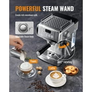 GDOR 1350W Espresso Machine 20 Bar with Milk Frother Steam Wand, Professional Manual Latte & Cappuccino Maker for Home, 60 Oz Water Tank, Temperature Display, Stainless Steel