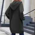 thumbnail image 6 of WULMLEO Long Hoodies for Women Lined Long Sleeve Hooded Full Zip Up Sweatshirts Casual Cute Pullover Tops Plus Size Winter Jacket with Pocket Dark Gray 5XL, 6 of 9