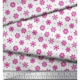 thumbnail image 3 of Soimoi Rayon Fabric Dot & Snow Flakes Floral Printed Fabric 1 Yard 56 Inch Wide, 3 of 3