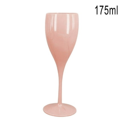 

Yannee 1 Pcs High Quality Plastic Wine Glass Goblet Cocktail Champagne Cups 175ML Pink