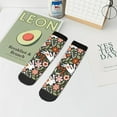 thumbnail image 5 of Salouo Rabbits on Floral Pattern Unisex Middle Tube Socks,Middle-Finger Knee High Socks Over The Calf Tube Stocking Crew Stockings for Women and Men Tube Socks, 5 of 8