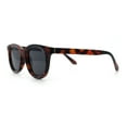 thumbnail image 6 of Neat Round Horn Rim Gentlemanly Fashion Plastic Hustler Sunglasses Tortoise - Black, 6 of 8