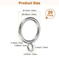 thumbnail image 3 of Uxcell 20-Pack Anillo de Cortina con Ojal 1 Pulgada ID Se Ajusta a Varilla de Cortina de 3/4 Pulgadas Anillos de Drapería de Metal Plateado, 3 of 7
