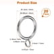 thumbnail image 3 of Uxcell 20-Pack Anillo de Cortina con Ojal 1 Pulgada ID Se Ajusta a Varilla de Cortina de 3/4 Pulgadas Anillos de Drapería de Metal Plateado, 3 of 7