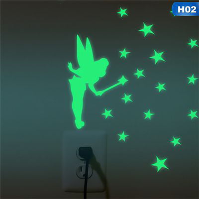 AkoaDa Fairy Star Ceiling Sticker Glowing Wall Sticker Children Room Wall (Best Tape For Ceiling Decorations)