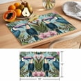 thumbnail image 6 of Two Parrots Placemats Set of 1, Summer Animal Leaf Vintage Watercolor Non-Slip Place Mats Washable Table Mats for Kitchen Dining Table Decorations Indoor/Outdoor, 6 of 9