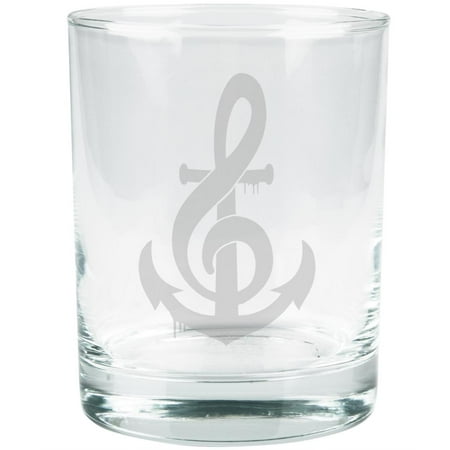

Anchor Clef Note Music Etched Glass Tumbler