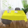 thumbnail image 6 of GZHJMY Yellow Solid Color Tablecloth, Rectangle Waterproof Washable Polyester Table Cover for Picnic Dinner Holiday Party Decor, 60 x 90 Inch, 6 of 7