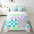thumbnail image 2 of Erosebridal Teens Lattice Checkerd Bedding Queen Size,Buffalo Plaid Bed in a Bag Queen size,Teens Bedroom Decor,Lightweight,7 Pieces, 2 of 5