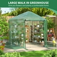 thumbnail image 2 of Polar Aurora 9.4x9.4x8.2 ft Walk-in GreenHouse,with Heavy-Duty Metal Frame and 180g Double Layer PE Cover, Indoor and Outdoor Green House Kit for Garden/Patio/Backyard, 2 of 7