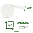 thumbnail image 4 of Cinta Rompevientos Plástica Para Malla Ciclónica Rollo 10 m2 Blanco INMATMEX Cinta Rompevientos 10 m2 Blanco, 4 of 10