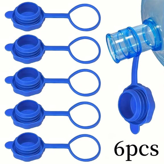 【6 PCS】3 & 5 Gallon Water Jug Cap, Upgrade Reusable Replacement Caps, Non Spill Lids for 55mm Water Bottle