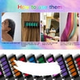 thumbnail image 6 of 10 Colors Colorful Hair Chalk Comb, Temporary Hair Color Comb Set, Temporary Bright Hair Color Dye for Girls and Kids, Washable Hair Chalk for Party Birthday DIY Makeup Cosplay Look, 6 of 9