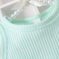 thumbnail image 4 of Wxirdiow Dresses for Girls Newborn Baby Girl Flower Dress Toddler Sleeveless Tutu Tulle Dress Princess Wedding Birthday Party Dresses for Girls Green Size,9-12 Months, 4 of 7