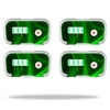 Skin Decal Wrap Compatible With DJI Phantom 3 Battery Batteries (4 pack)Green Flames