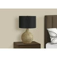 thumbnail image 3 of Lighting, 25"H, Table Lamp, Black Shade, Brown Resin, Contemporary, 3 of 7