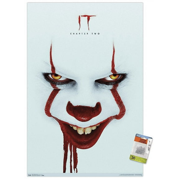 IT: Chapter 2 - Smile One Sheet Wall Poster with Push Pins, 22.375" x 34"