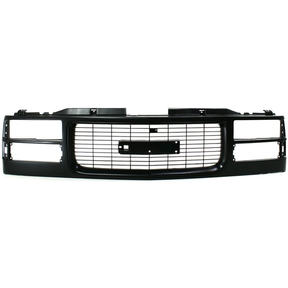 Grille Assembly Compatible With 1994-1998 GMC C1500 1994-2000 C2500 Black Shell and Insert