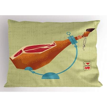Spanish Pillow Sham Dry Cured Spanish Ham Traditional European