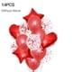 thumbnail image 3 of Advancent 14 unids/set globo de aluminio de estrella de corazón de 18 pulgadas globos de látex de confeti de 12 pulgadas Kits de decoración para fiestas rojo, 3 of 6