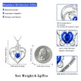 thumbnail image 5 of Beautlace Forever Love Butterfly Heart Necklace,925 Sterling Silver Rose Flower Pendant Necklace Jewelry Birthday Christmas Valentines Mother's Day Gifts for Women Mom -September, 5 of 9