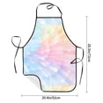 thumbnail image 2 of Anti-Fouling Belt Pocket Elasticated Apron - Non-Slippery Non-Fading Non-Shrinking Non-Crinkly Water-Repellent Gray Tie-Dye Background Rainbow Colors_4, 2 of 8